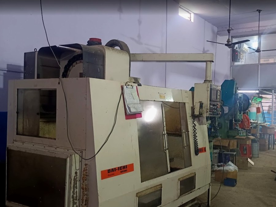Dai-Ichi vertical machining centre on the shop floor at Laxmi Udyog, Faridabad